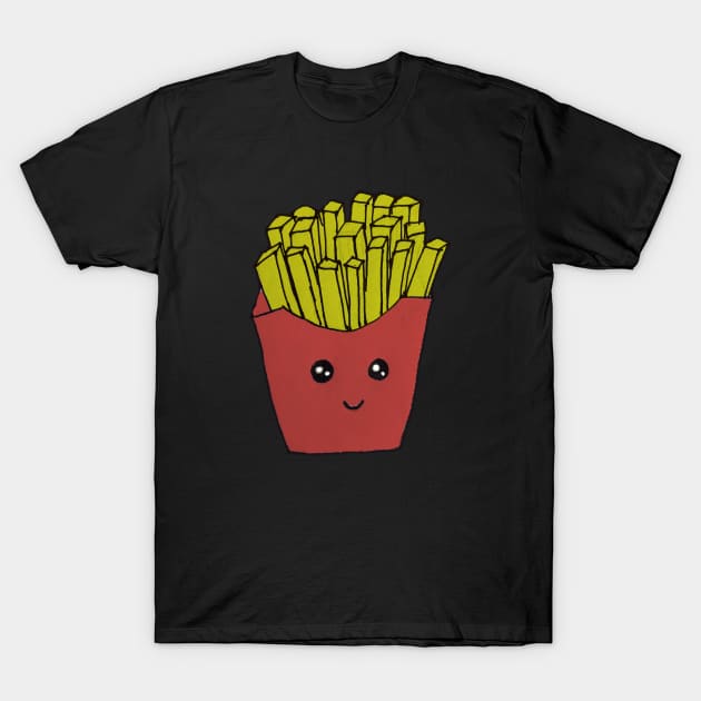 Hand drawn french fries love food T-Shirt by WatercolorFun